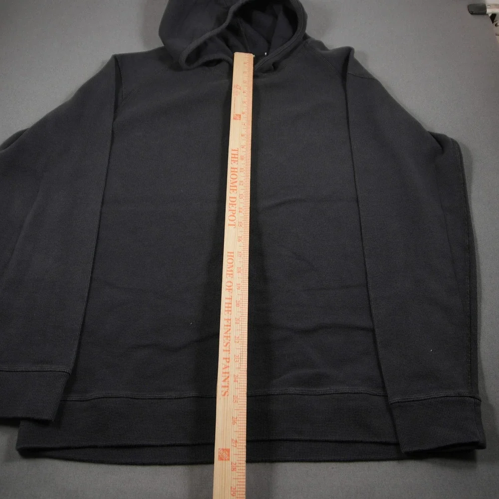 Public Rec Waffle Knit Raglan XL Men Hoodie Thermal Black Gym Essential Pullover